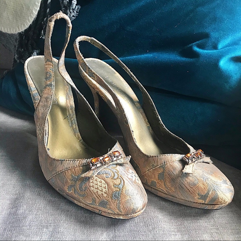 Nine West Jacquard Heels